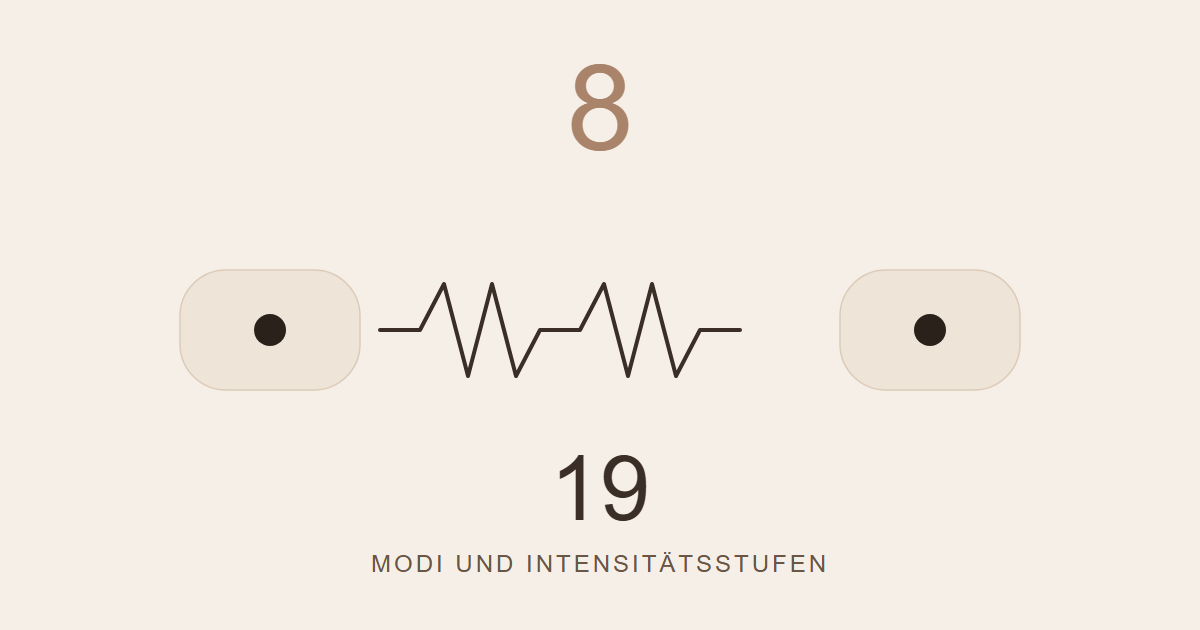Schematische Darstellung eines Impulses zwischen zwei Elektroden