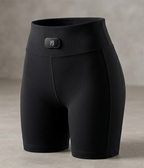 EMS Leggings kurz in Schwarz mit Bedieneinheit am Bund